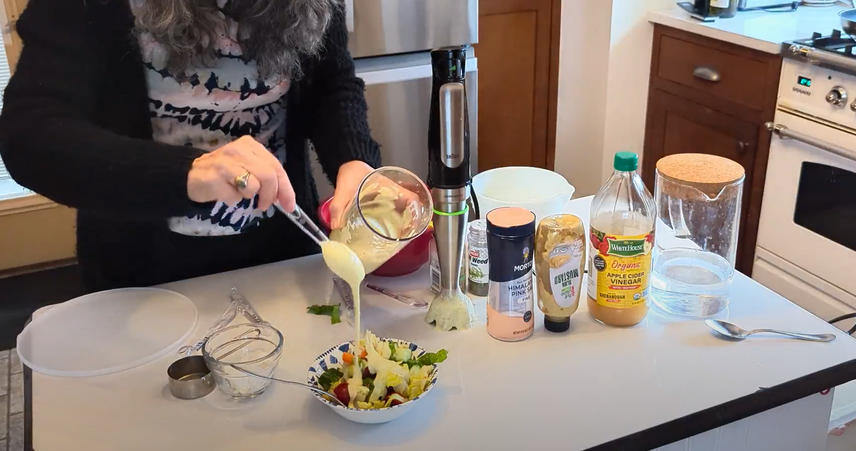 oil free salad dressing with braun immersion blender