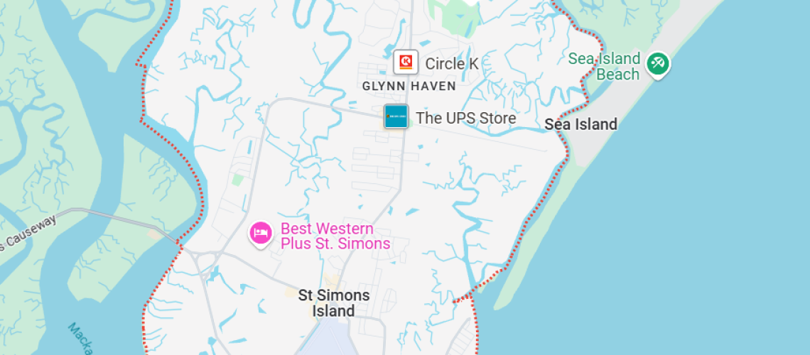 St Simons Island St Simons Island Map